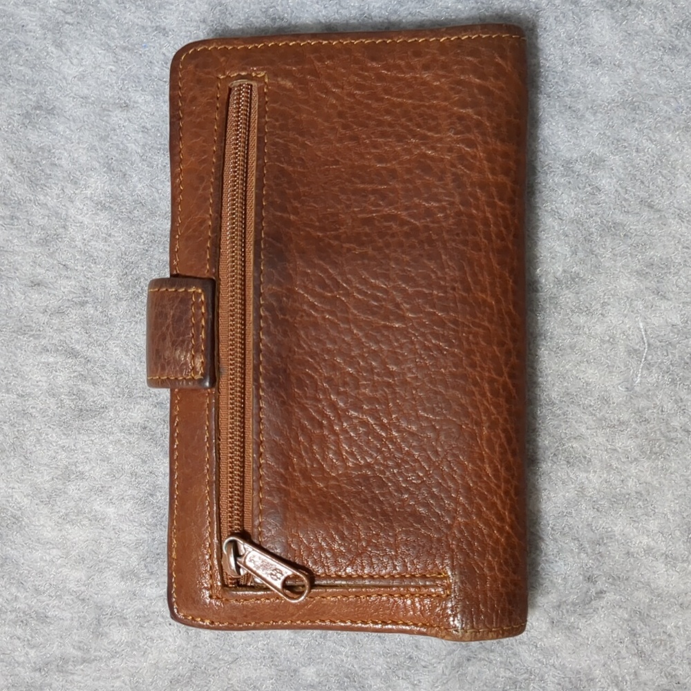 Fossil trifold Brown leather wallet - Picture 3 of 10